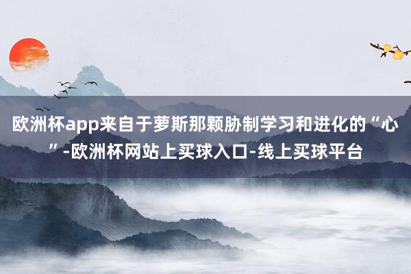 欧洲杯app来自于萝斯那颗胁制学习和进化的“心”-欧洲杯网站上买球入口-线上买球平台