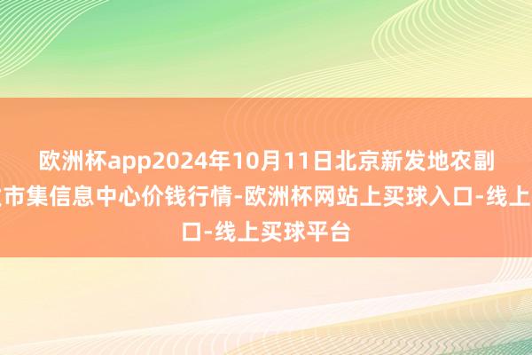 欧洲杯app2024年10月11日北京新发地农副居品批发市集信息中心价钱行情-欧洲杯网站上买球入口-线上买球平台