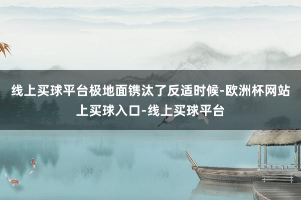 线上买球平台极地面镌汰了反适时候-欧洲杯网站上买球入口-线上买球平台