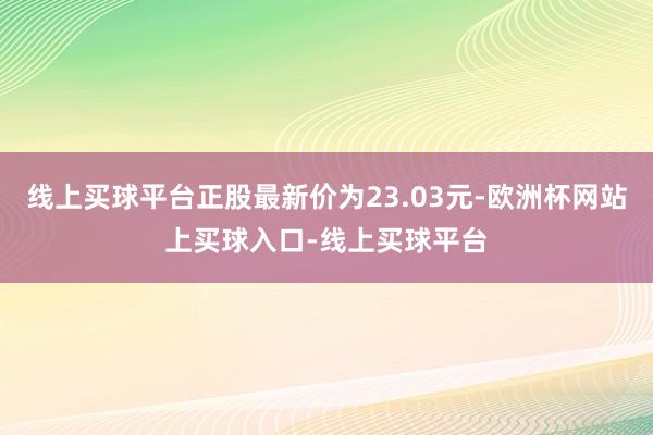 线上买球平台正股最新价为23.03元-欧洲杯网站上买球入口-线上买球平台