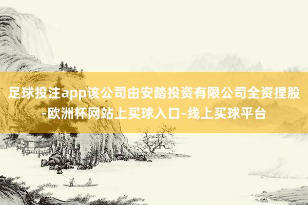 足球投注app该公司由安踏投资有限公司全资捏股-欧洲杯网站上买球入口-线上买球平台