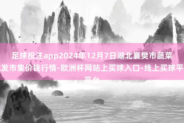 足球投注app2024年12月7日湖北襄樊市蔬菜批发市集价钱行情-欧洲杯网站上买球入口-线上买球平台