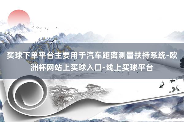 买球下单平台主要用于汽车距离测量扶持系统-欧洲杯网站上买球入口-线上买球平台