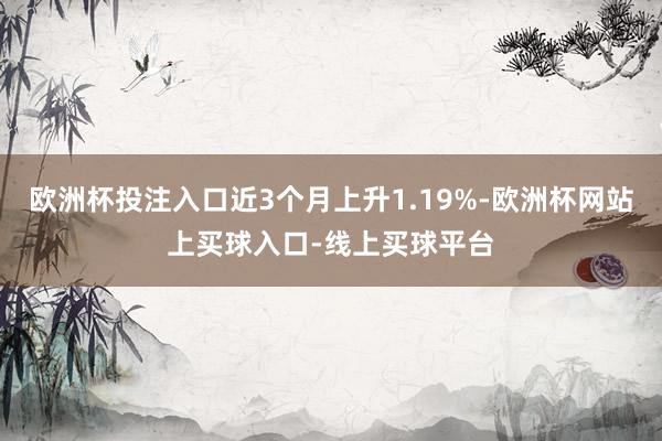 欧洲杯投注入口近3个月上升1.19%-欧洲杯网站上买球入口-线上买球平台